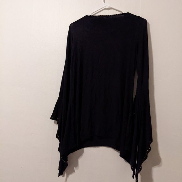 C. Oliver top with brads and 70s sleeves - NWT - Sz M - Picture 2 of 4